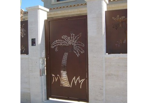 Puerta acero corten